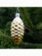 Grande pomme de pin dorée 2 décoration sapin verre soufflé