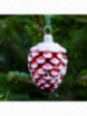Moyenne pomme de pin rouge décoration sapin verre soufflé