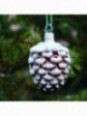 Moyenne pomme de pin marron décoration sapin verre soufflé