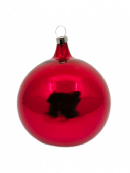 Grosse boule de Noël couleur Bordeaux verre soufflé
