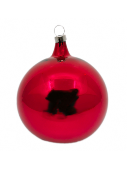 Grosse boule de Noël couleur Bordeaux verre soufflé