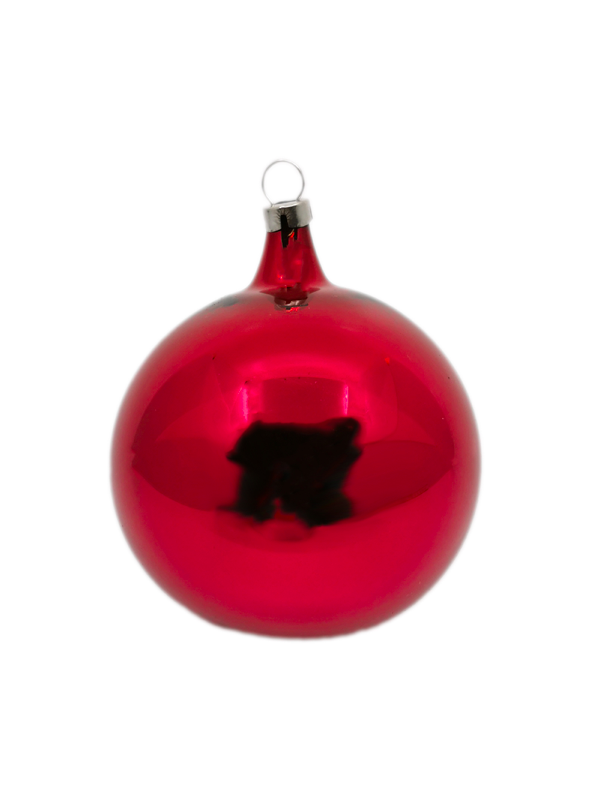 Grosse boule de Noël couleur Bordeaux verre soufflé