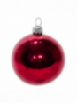 Petite boule de Noël rouge verre soufflé