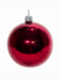 Grande boule de Noël rouge verre soufflé