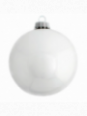 Moyenne boule de Noël blanche verre soufflé