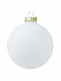 Moyenne boule de Noël givrée verre soufflé