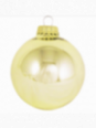 Moyenne boule de Noël dorée verre soufflé