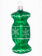Cracker vert décoration sapin verre soufflé