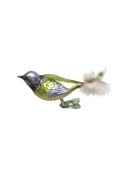 Grand oiseau coloré à clipser décoration sapin verre soufflé