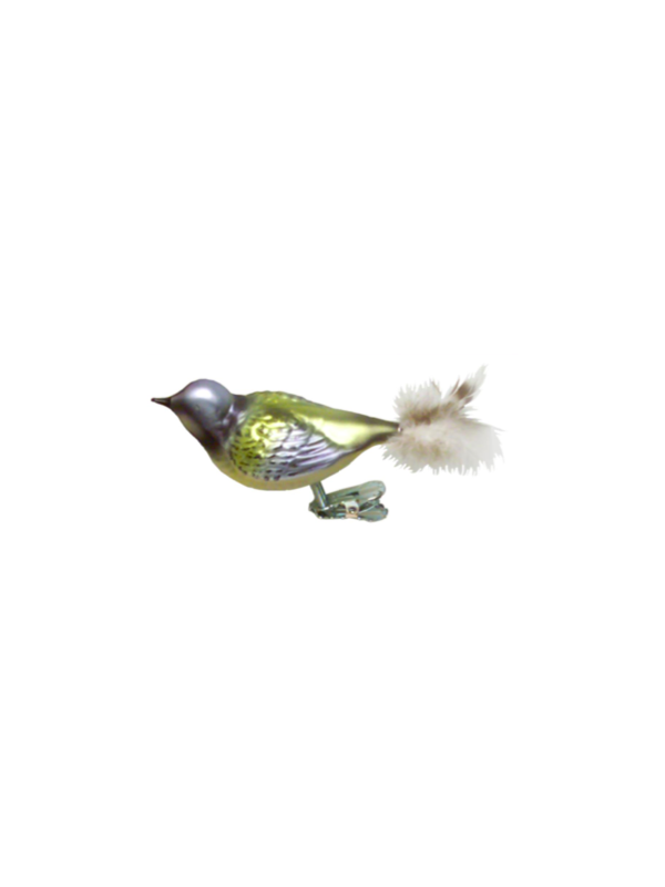 Grand oiseau coloré à clipser décoration sapin verre soufflé