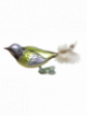 Grand oiseau coloré à clipser décoration sapin verre soufflé