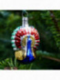 Paon décoration sapin verre soufflé