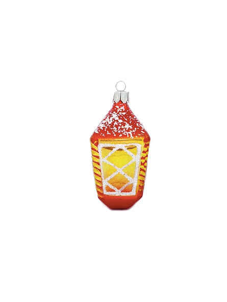 Lanterne décoration sapin verre soufflé