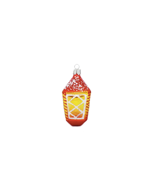 Lanterne décoration sapin verre soufflé