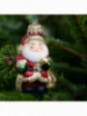 Père-Noël avec cadeaux décoration sapin verre soufflé