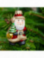 Père-Noël avec sapin décoration sapin verre soufflé