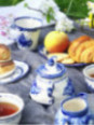 Mug bleu en porcelaine