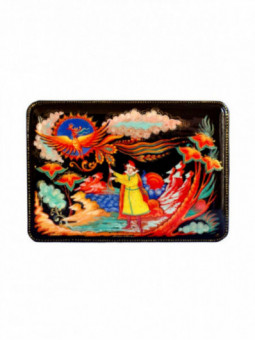 Coffret Palekh Capture de l'Oiseau de feu par Ivan Tsarévitch