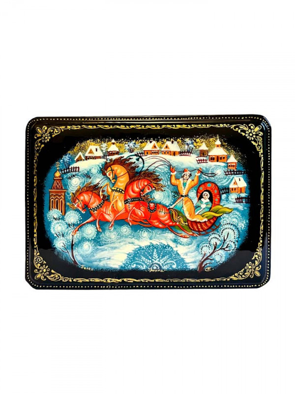 Coffret Palekh La troïka sous la neige
