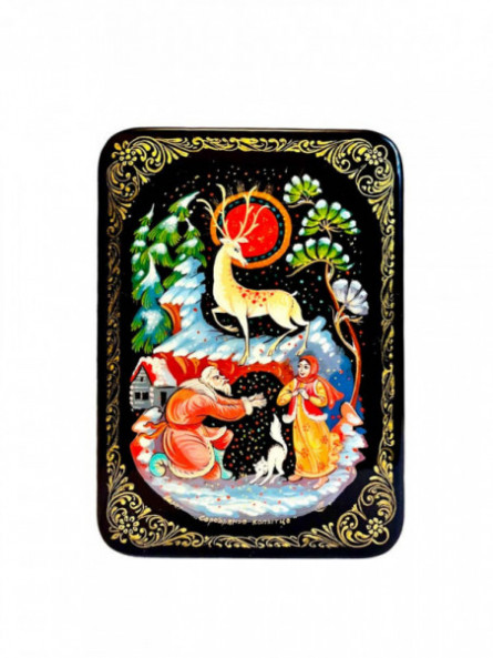 Coffret Palekh Sabot d'argent