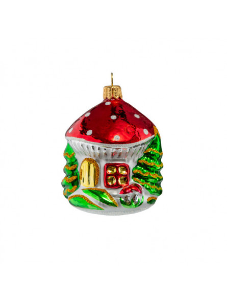 Maisonette champignon décoration sapin verre soufflé