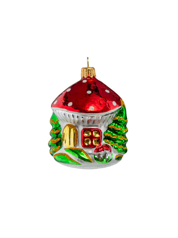 Maisonette champignon décoration sapin verre soufflé